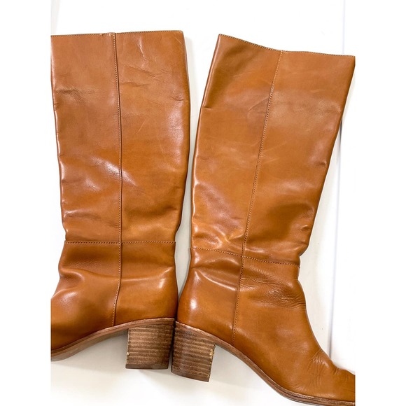 Madewell The Carlotta Brown Tall Leather Boot Size 6.5 - Picture 5 of 6